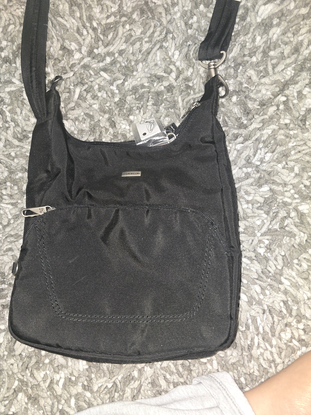 Travel Crossbody Bag for Men - Black